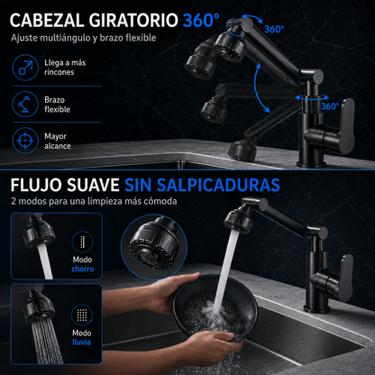 AquaFlex™360 | El grifo que transforma tu cocina en segundos